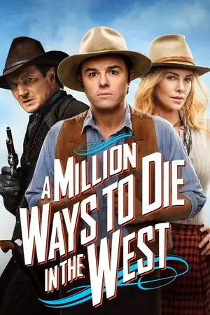 A Million Ways to Die in the West (2014) Hindi Dubbed Poster