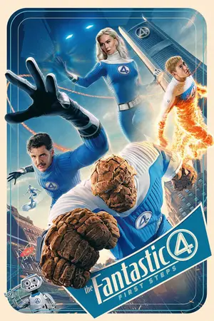 The Fantastic Four: First Steps (2025) Hindi Dubbed Poster